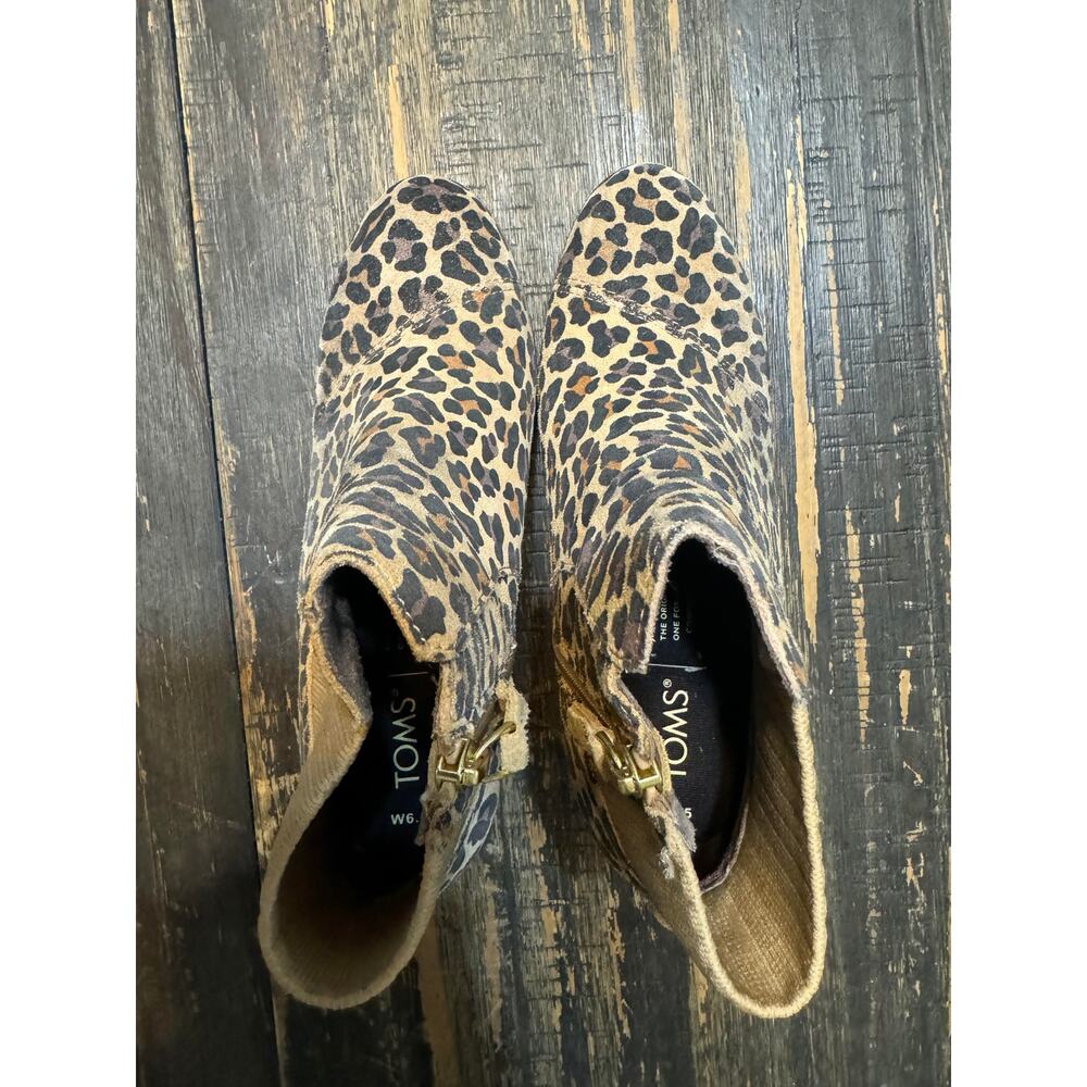 Tom Boots Women Shoes 6.5 Cheetah Print - Picture 5 of 5